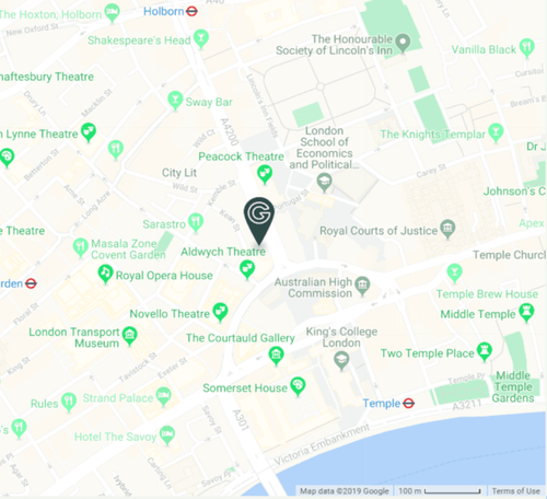 Map of London, United Kingdom