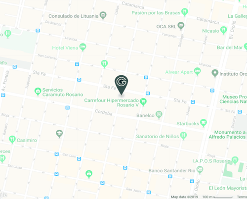 Map of Rosario, Argentina